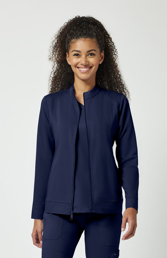 Women's Dakota Zip Front Scrub Jacket – Healing Hands