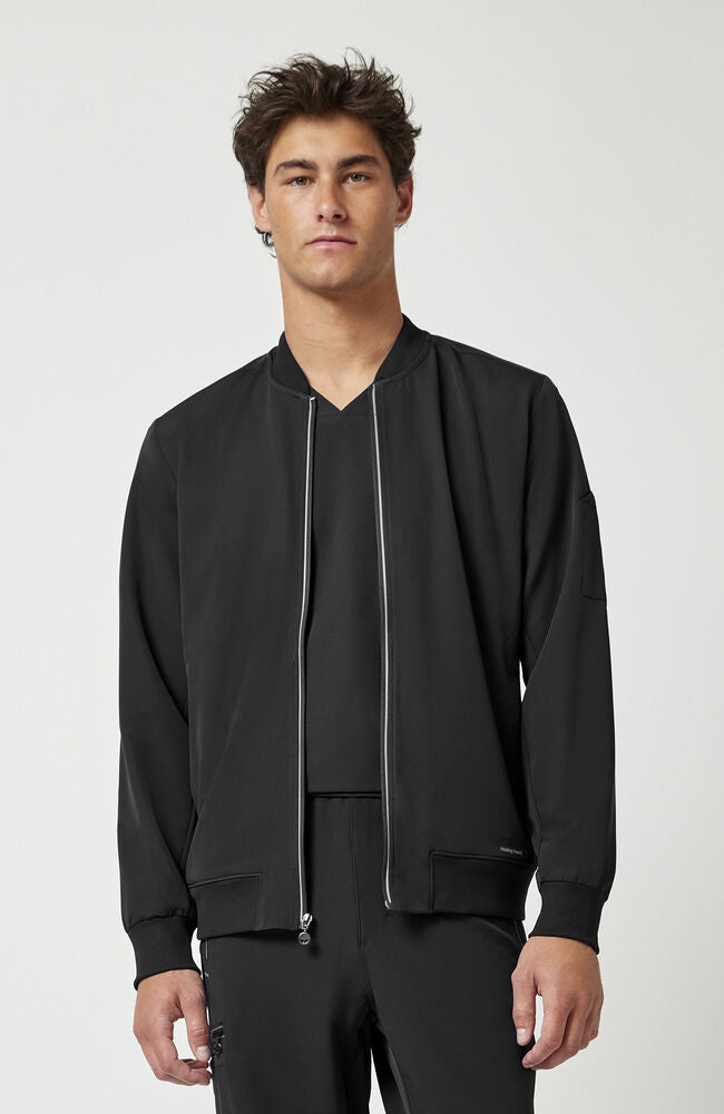 Men's Samuel Zip Up Bomber Jacket | Healing Hands Scrubs