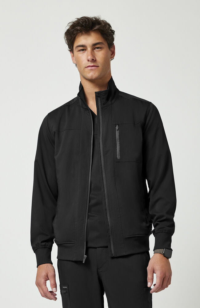 Men's Jonathan Bomber Solid Scrub Jacket – Healing Hands