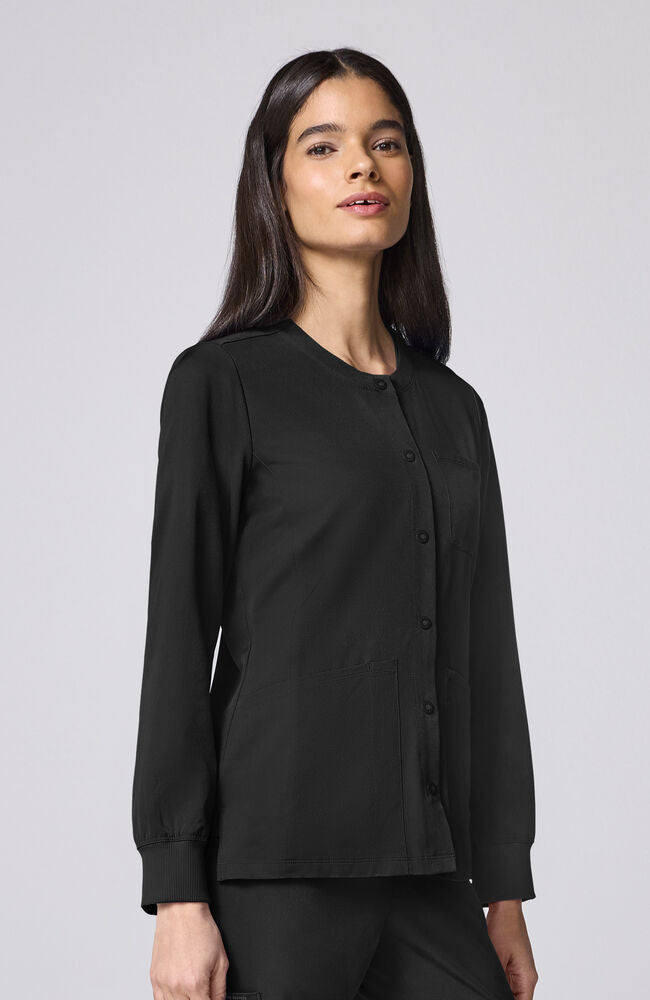 Women's Harper Snap Front Scrub Jacket – Healing Hands