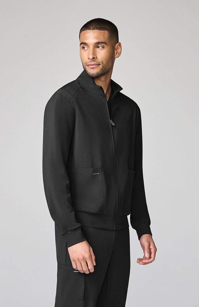Men's Hayes Zip-Front Bomber Scrub Jacket – Healing Hands