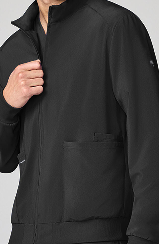 Men's Hayes Zip-Front Bomber Scrub Jacket – Healing Hands