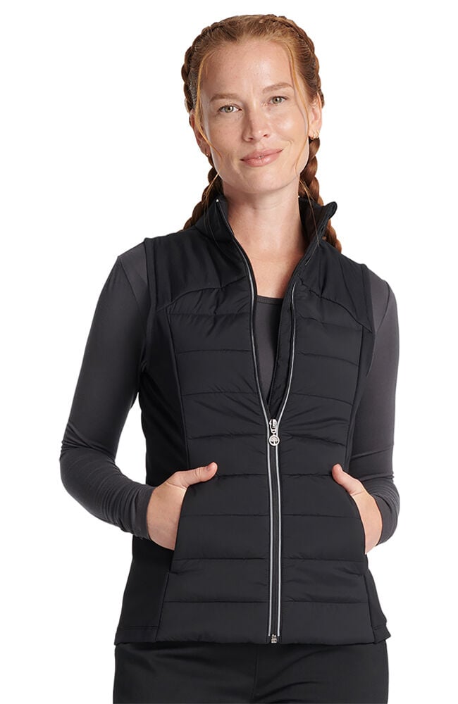 Women's Khloe Sleeveless Scrub Jacket – Healing Hands