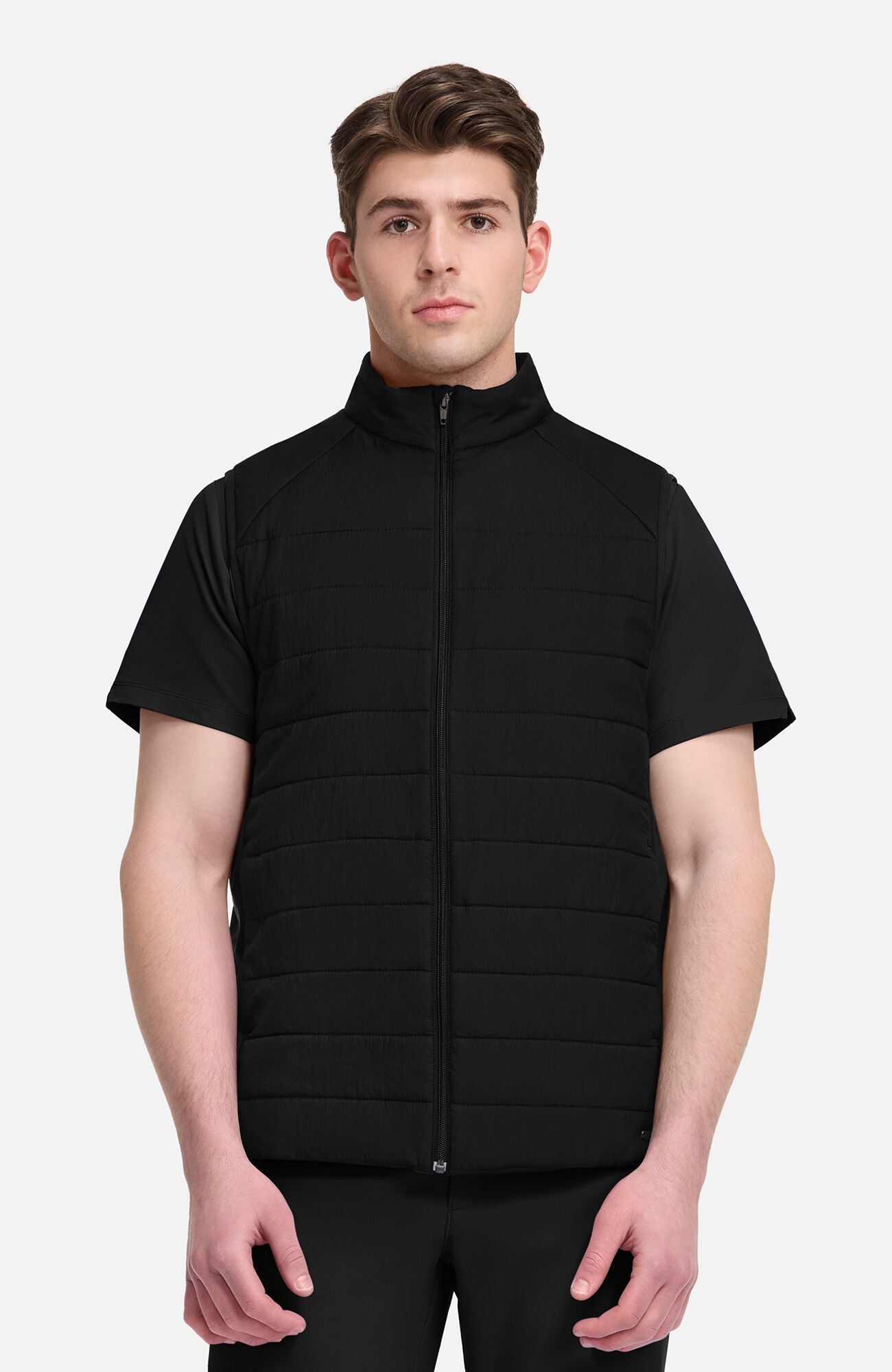Men's Zip Front Quilted 4-Pocket Scrub Vest – Healing Hands