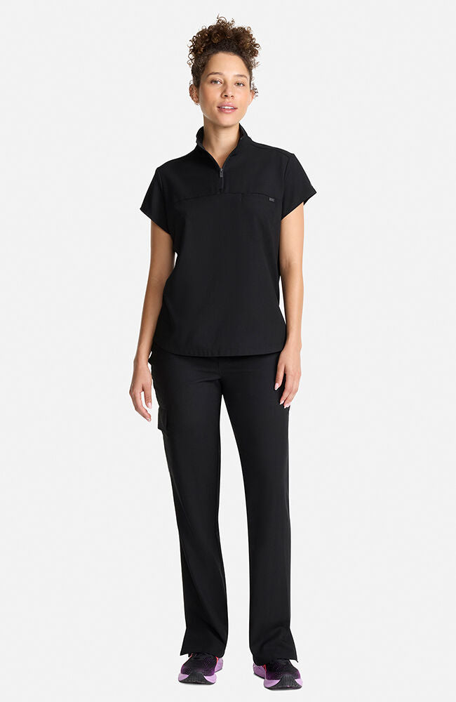 Women's Bella Quarter Zip Scrub Top – Healing Hands