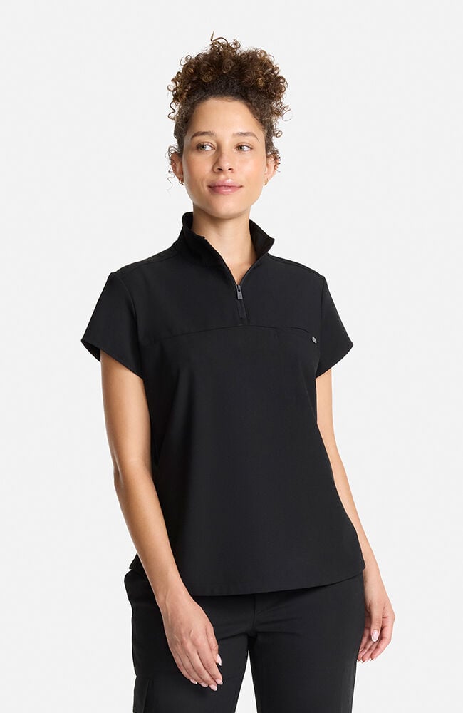 Women's Bella Quarter Zip Scrub Top – Healing Hands
