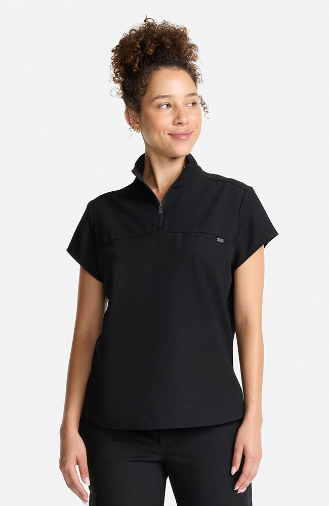 Women's Bella Quarter Zip Scrub Top – Healing Hands