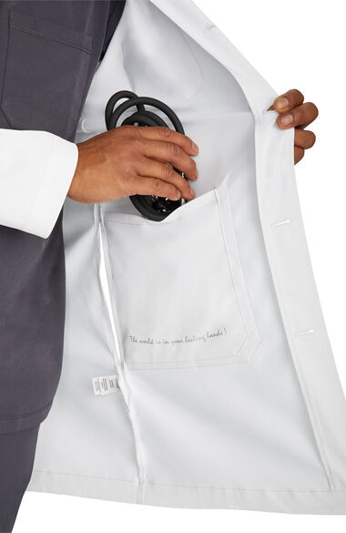 Men's Luke 38" Lab Coat, WHT White, large