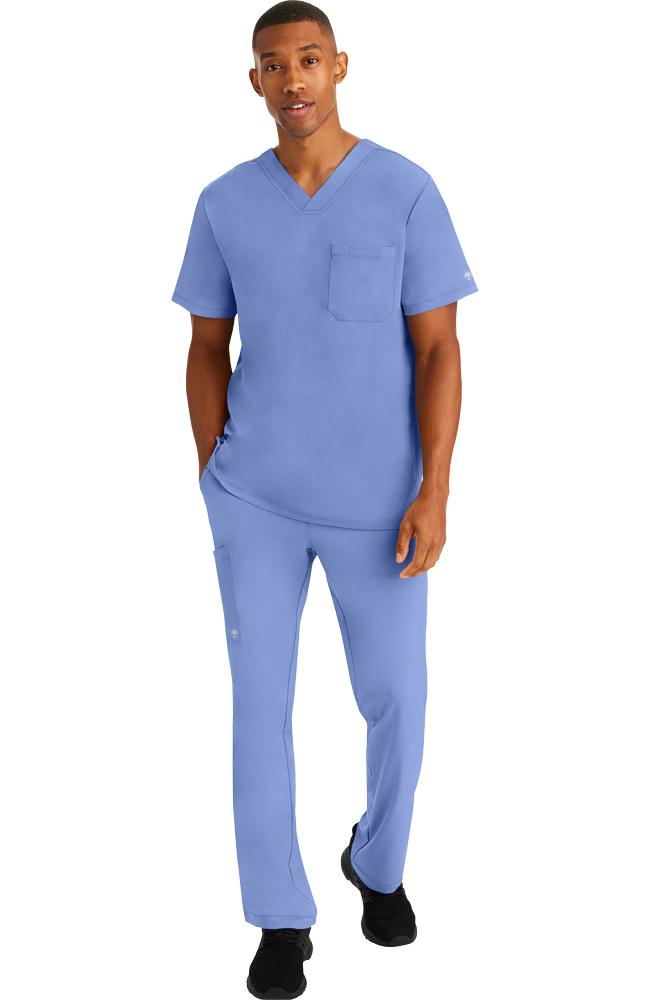 Clearance HH Works by Healing Hands Men's Mason Solid Scrub Top ...