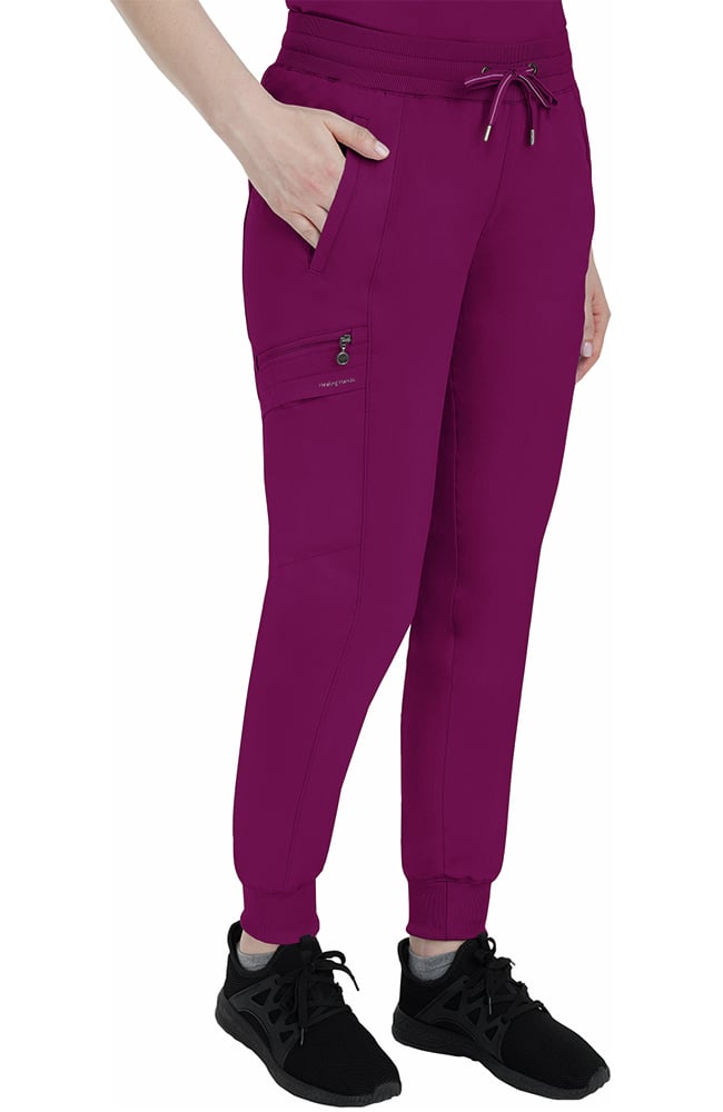 Purple Label Women's Aspen Knit Lined Jogger Scrub Pant