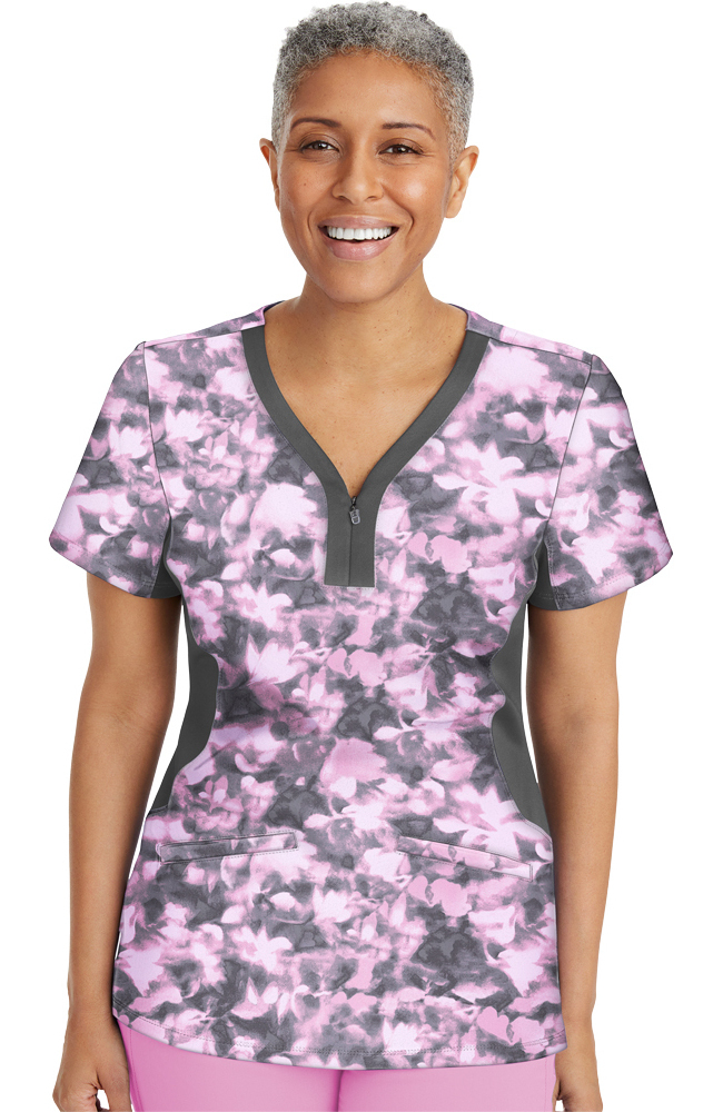 Clearance Purple Label by Healing Hands Women's Jessi Y-Neck Beyond Just  Camo Print Scrub Top