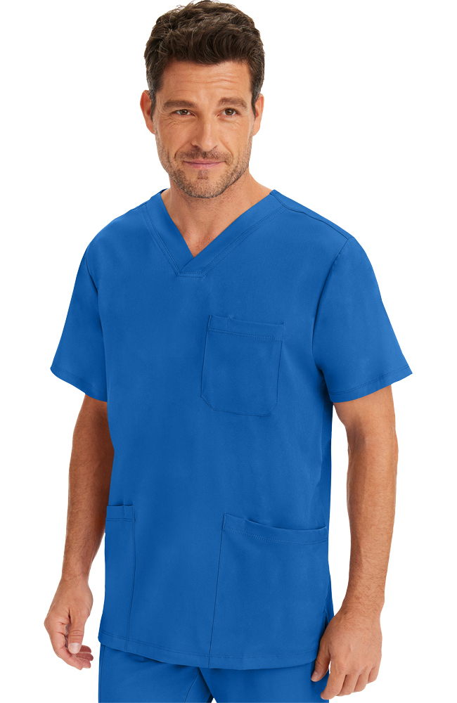 Men's Matthew V-Neck Solid Scrub Top