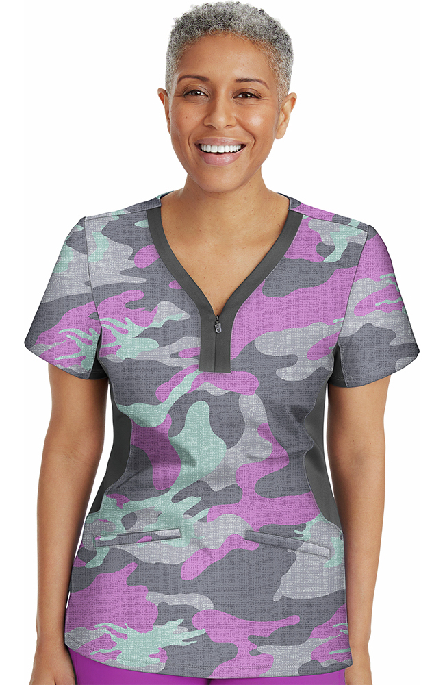 Clearance Purple Label by Healing Hands Women's Jessi Camouflage Print ...