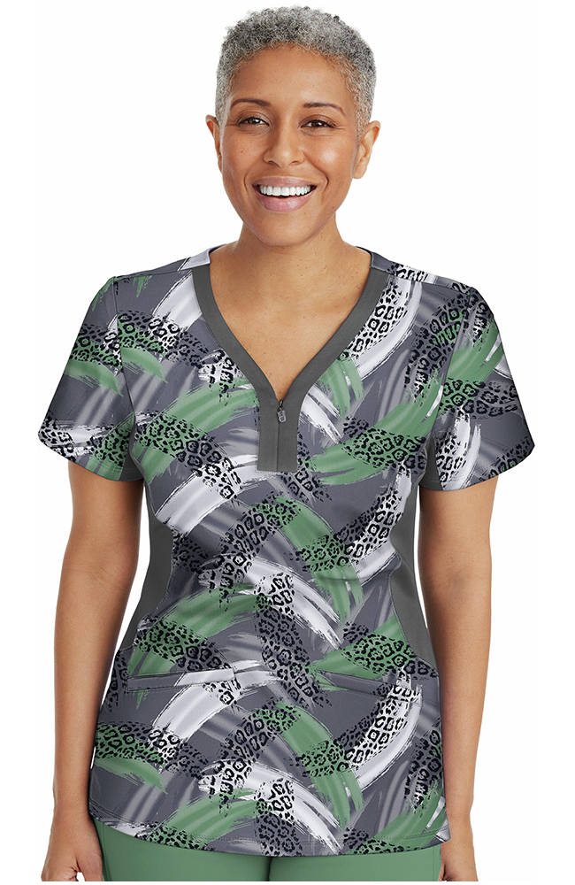 Clearance Purple Label by Healing Hands Women's Jessi Y-Neck Beyond Just  Camo Print Scrub Top